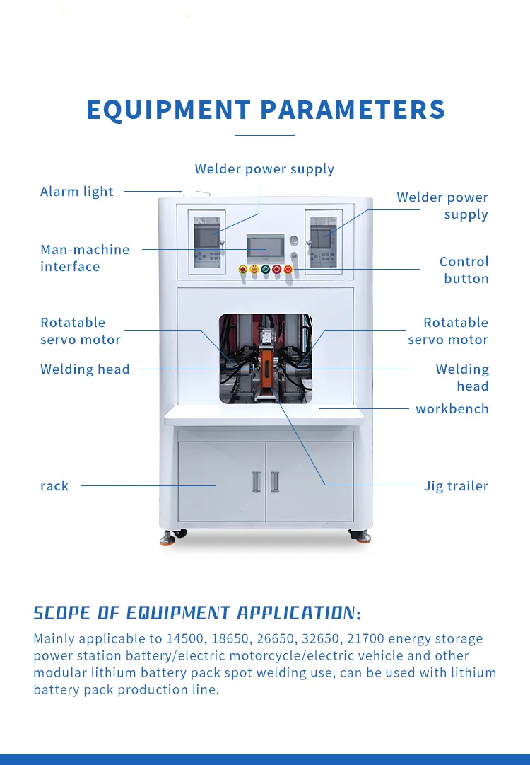 Double-Sided Automatic Spot Welder for Power Battery Packs with Nickel Tab Welding The 3th one