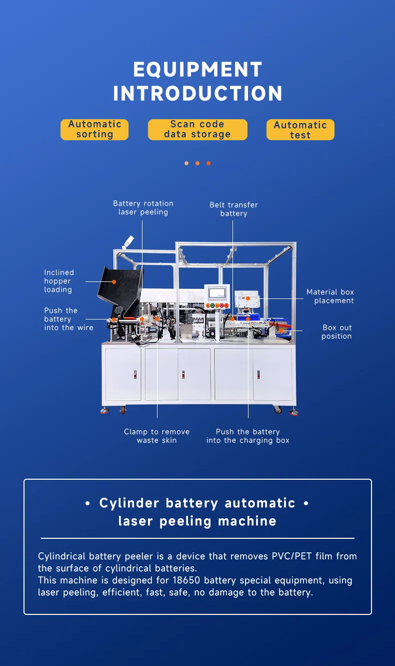 18650 Cylindrical Battery Laser Stripping Machine for PVC/PET Film Removal The 3th one