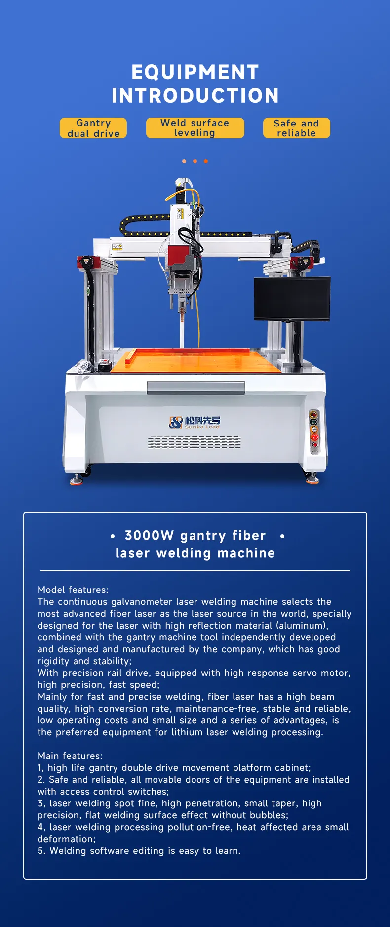 3000W Gantry Fiber Laser Welding Machine for Lithium Battery Welding The 3th one