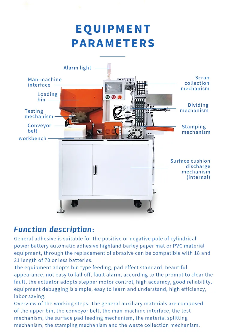Automatic 18650 and 21700 Cylindrical Battery Insulation Paper and PVC Applicator The 3th one