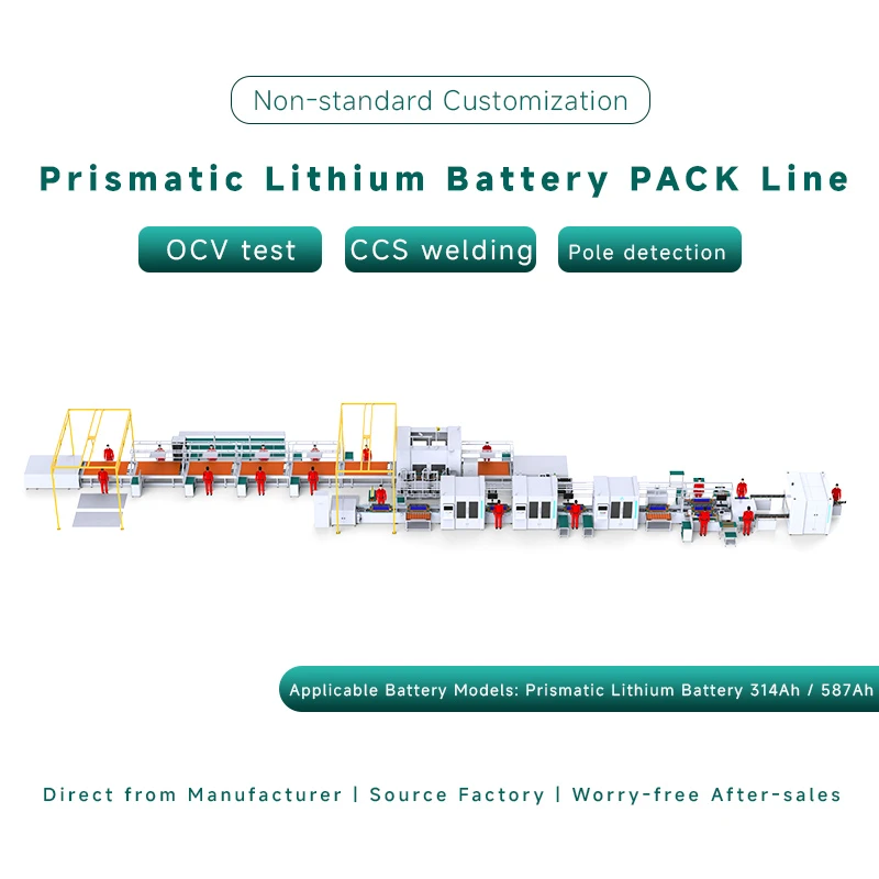 Prismatic Lithium Battery PACK Assembly Line for Energy Systems Electric Vehicle Two Wheelers Three Wheeler Electric Tools