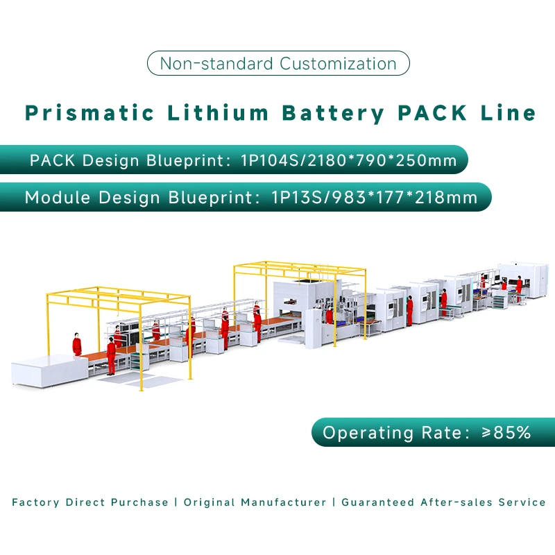 Prismatic Lithium Battery PACK Assembly Line for Energy Systems Electric Vehicle Two Wheelers Three Wheeler Electric Tools
