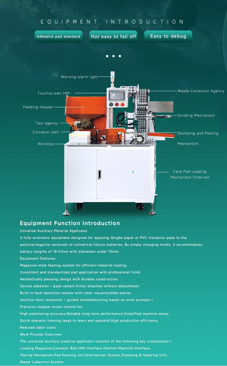 Automatic Barley Paper &amp; PVC Pasting Machine for Cylindrical Lithium Cell The 3th one